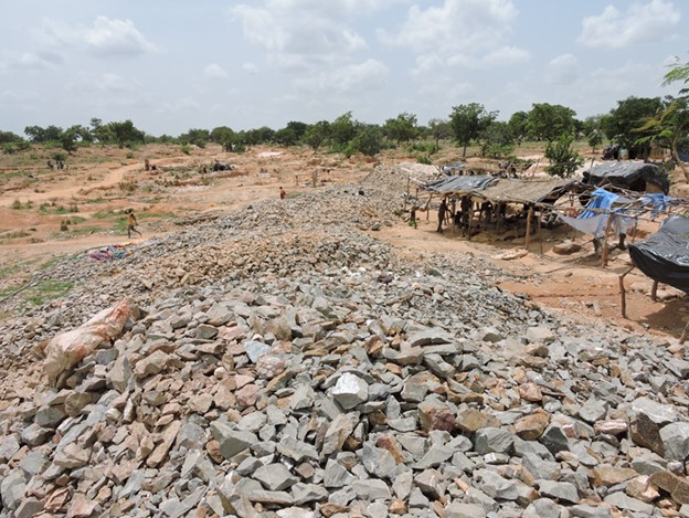 Artisan mining activity at Labola, Burkina Faso. Credit: Panthera Resources