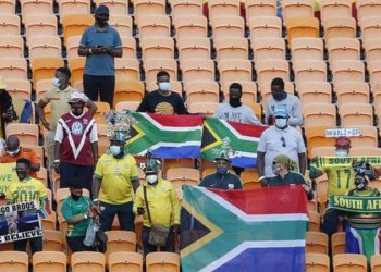 South Africa fans celebrate return to stadium after restrictions lifted 27 South Africa fans celebrate return to stadium after restrictions lifted