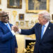 US President Donald Trump shakes hands with the President of the Democratic Republic of the Congo Felix Tshisekedi